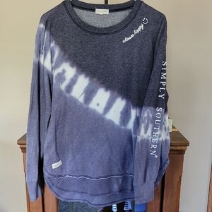 Simply Southern Navy Tie-Dye Long Sleeve